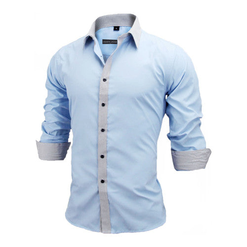 Men's British Style Button Up - Slim Fit - L/S - Cotton