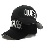 "KING." & "QUEEN." Matching Snap-Back Baseball Caps (UNISEX)
