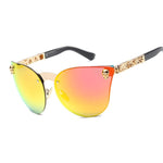 "Khrome Kitty" Cat-Eye Skull Women's Sunglasses - 8 Color Options