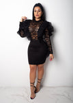 "Sexy Salsa" Lace BodyCon Dress - Black Only